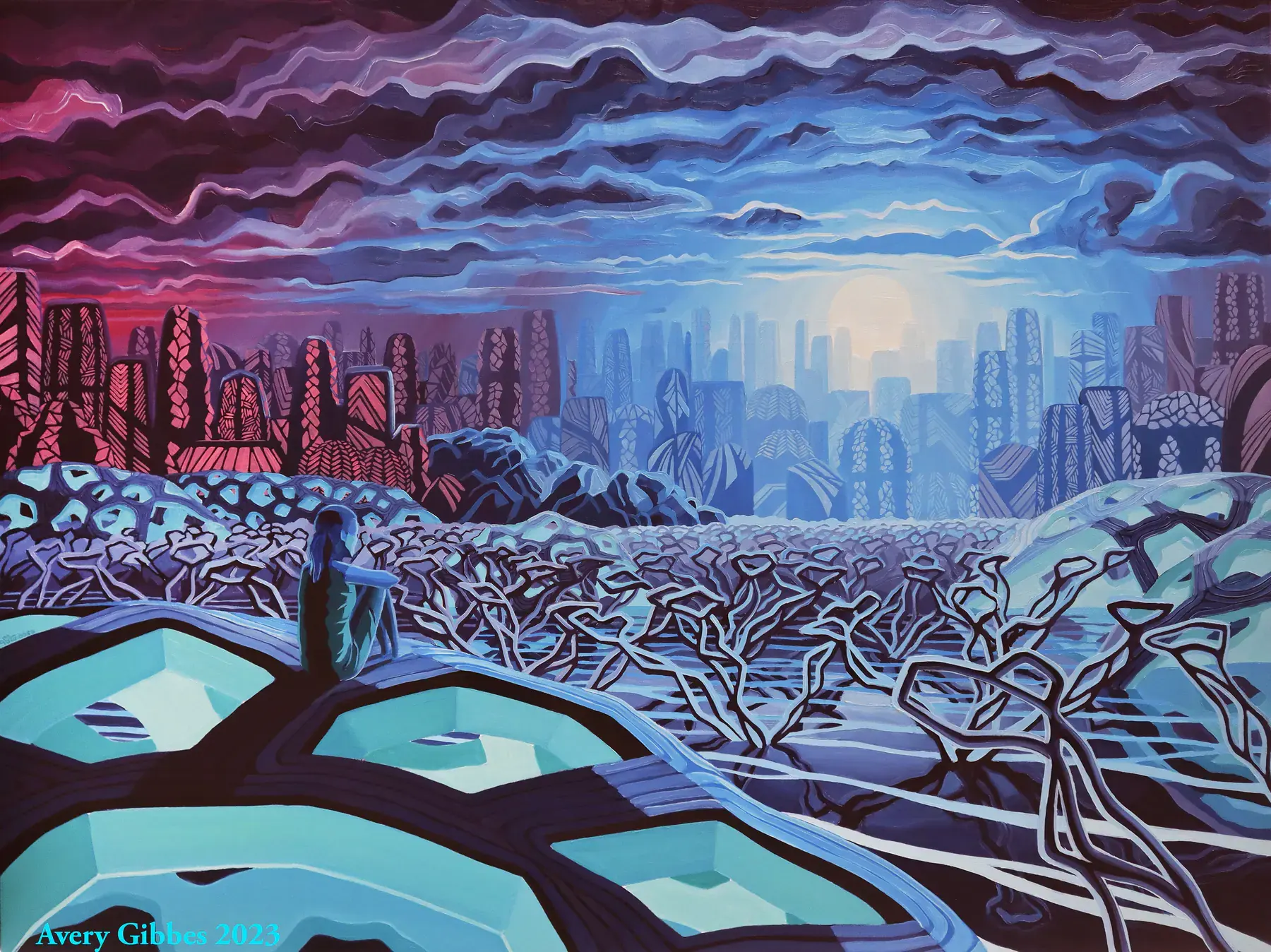 Outside the City of Harennon, Sitting on a Water Canopy